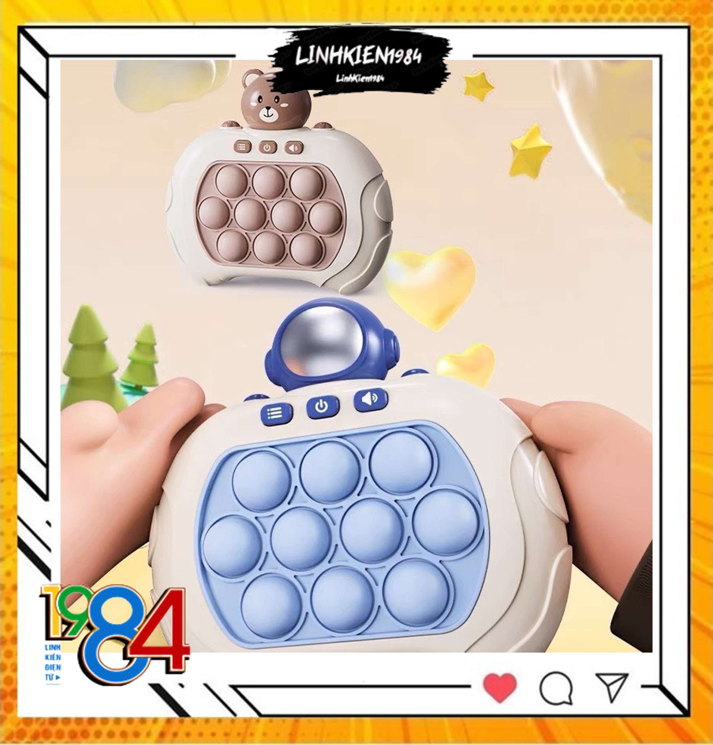 Đồ Chơi Pop It Cho Bé Thế Hệ Mới Bấm Nút Theo Đèn Phát Sáng