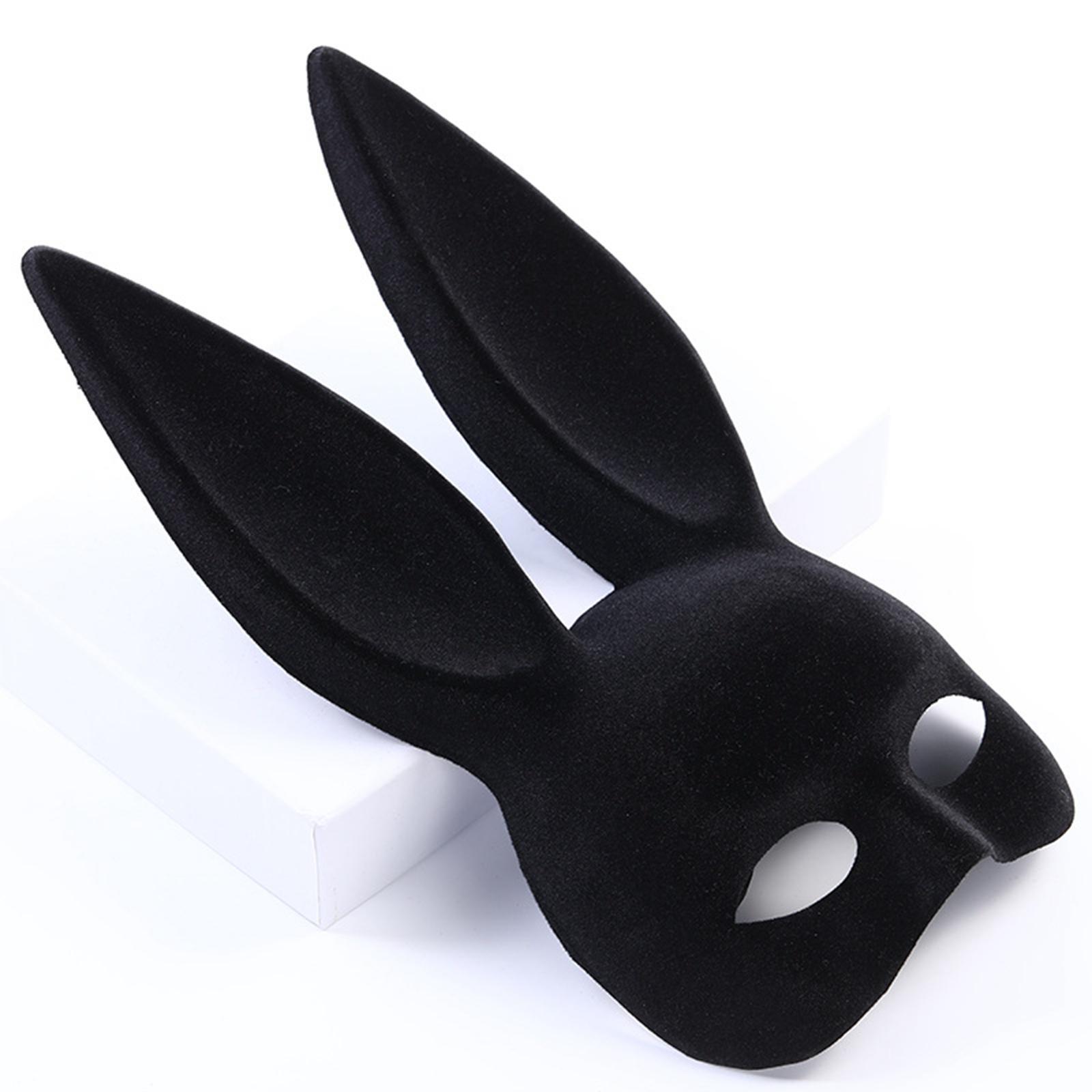 Ladies Masquerade Mask Head Mask Prop Fun Costum Props Bunny Mask for Masquerade Halloween
