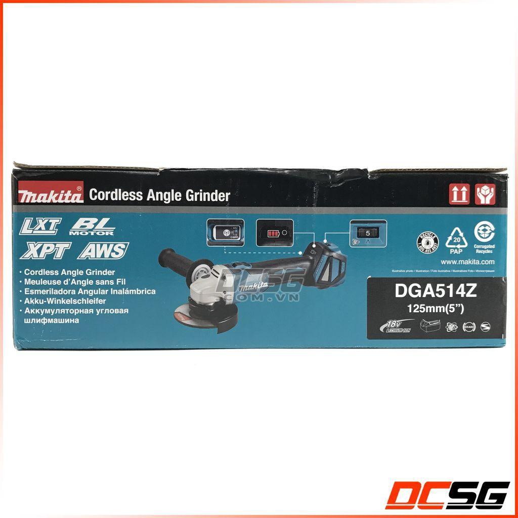 Máy mài góc 125mm dùng pin 18V Makita DGA514Z