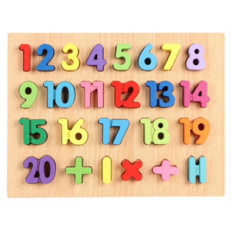 Bảng gỗ chữ số nổi - Totdepre1096