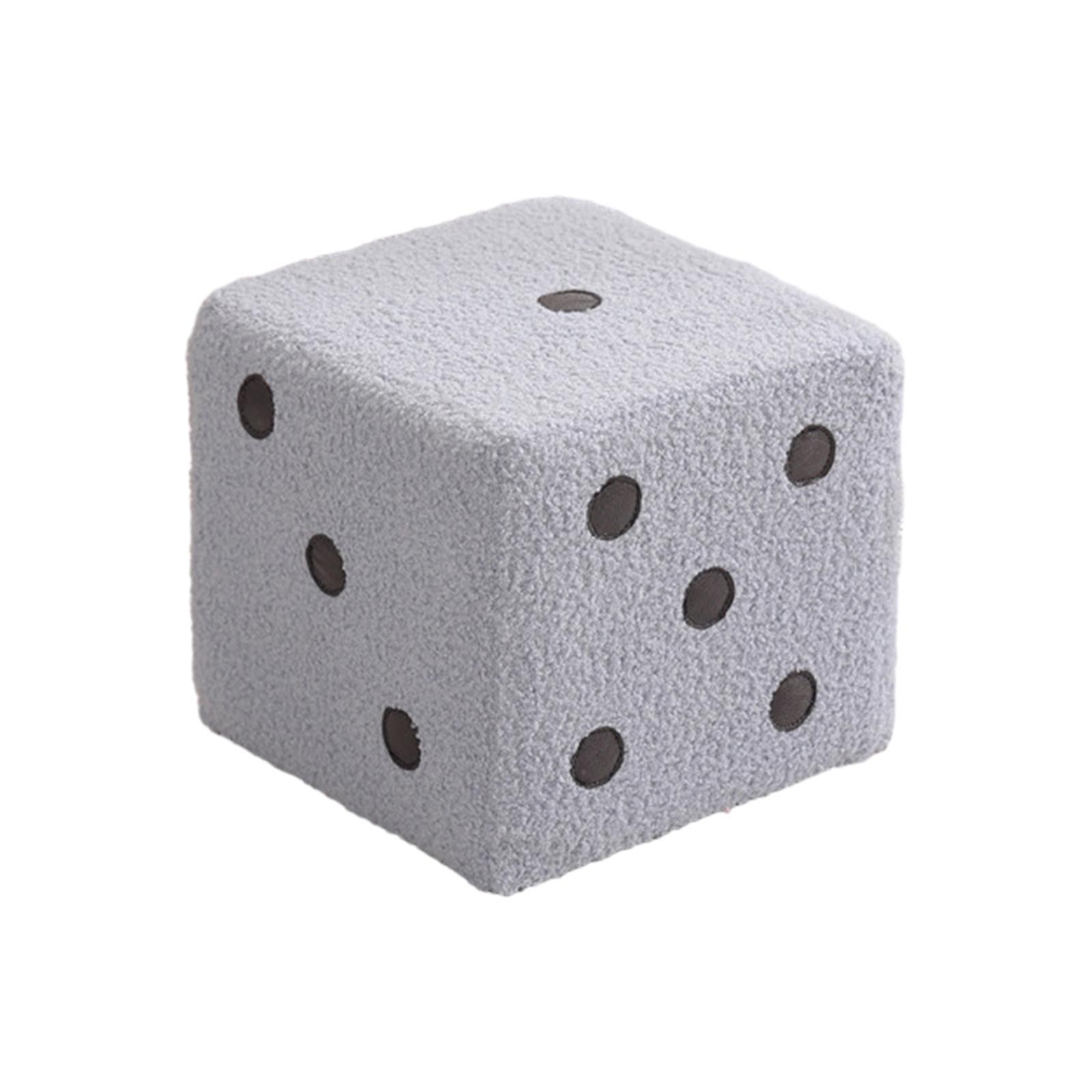 Dice Cube Ottoman Dice Cubic Foot Stool for Couch Bedside Playroom