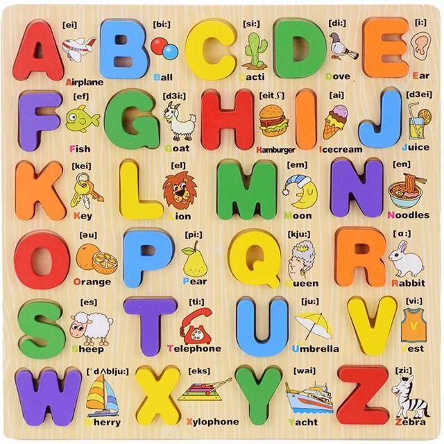 Đồ chơi bảng chữ cái nổi tiếng Anh 30x30Cm họa tiết minh họa phiên âm cho bé