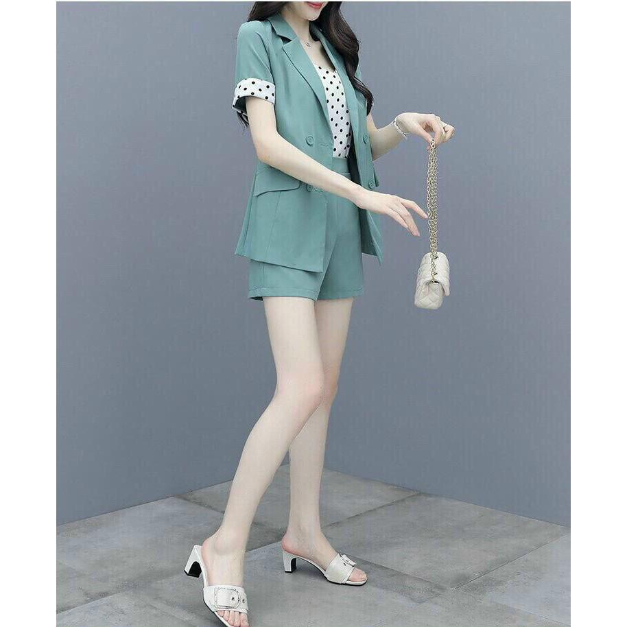 BỘ ĐỒ VEST TAY NGẮN KÈM ÁO THUN XINH XẮN - KS270546
