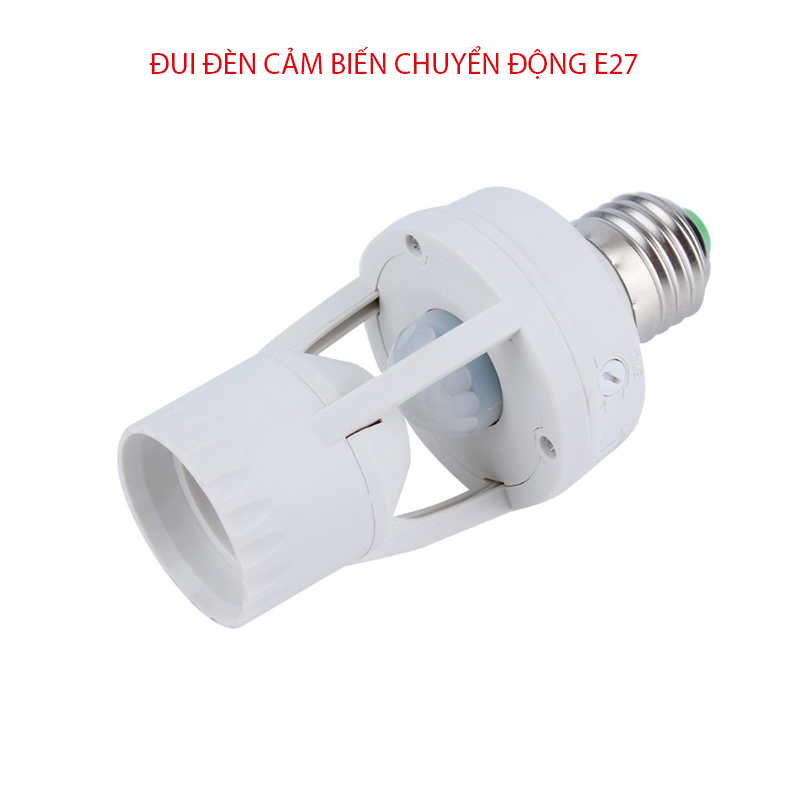 Đui đèn cảm biến chuyển động hồng ngoại SL01, loại xoáy E27