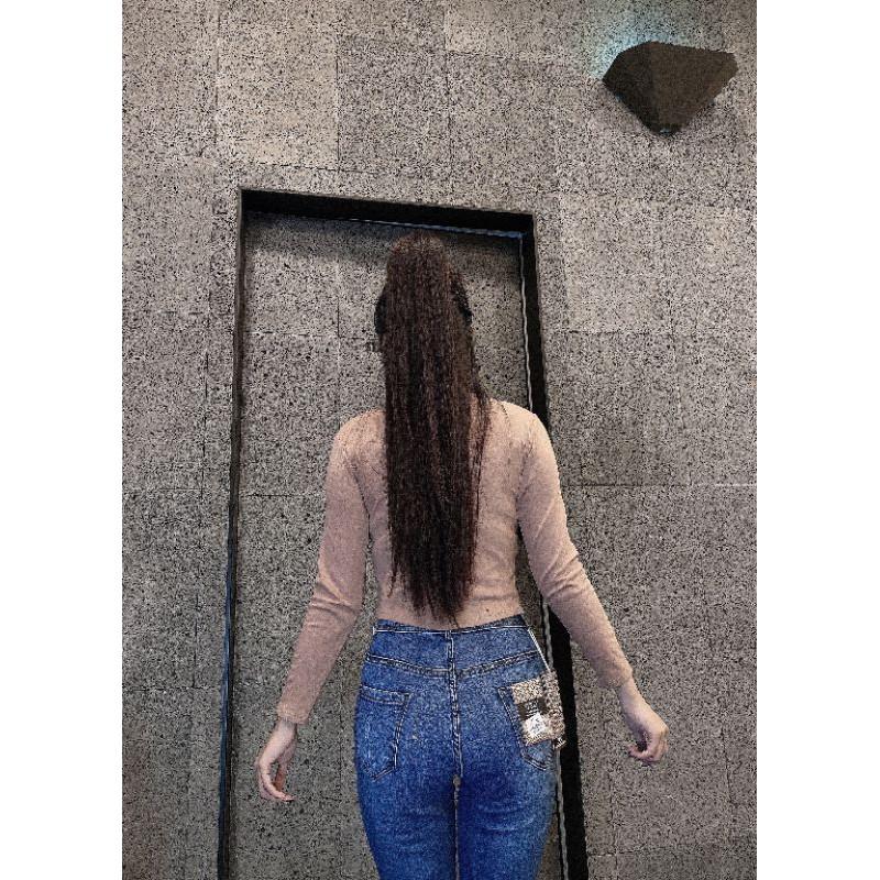 Quần Jeans Nữ Baggy Thêu Chữ Cạp Cao