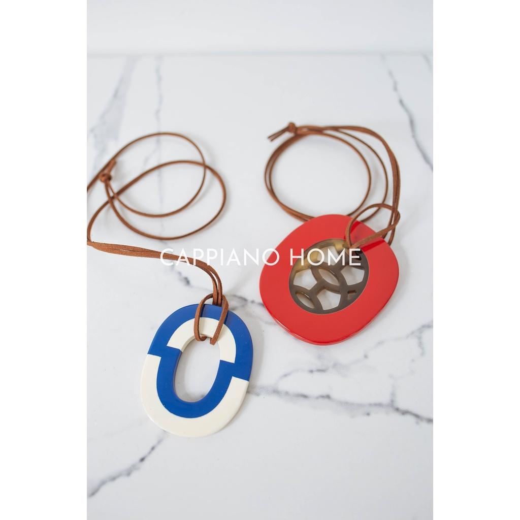 Mặt vòng sừng họa tiết, dây chuyền hình, mặt vòng sừng, trang sức mỹ nghệ | Cappiano Home