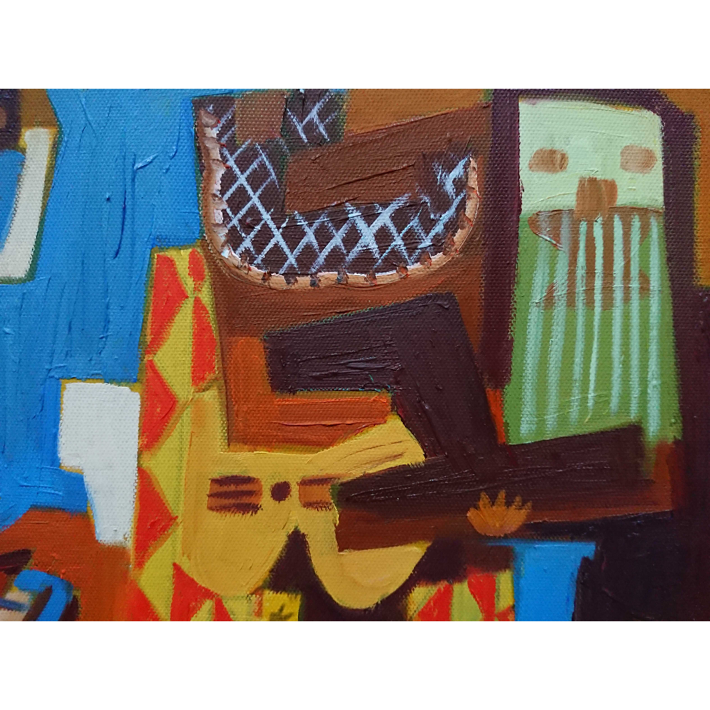 Tranh Sơn Dầu Vẽ Tay 40x40cm - Ba Nhạc Công