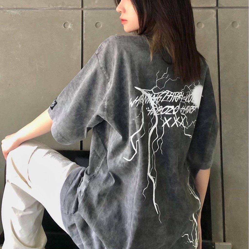 Áo thun unisex tay lỡ THUNDER STORM || Hany shop