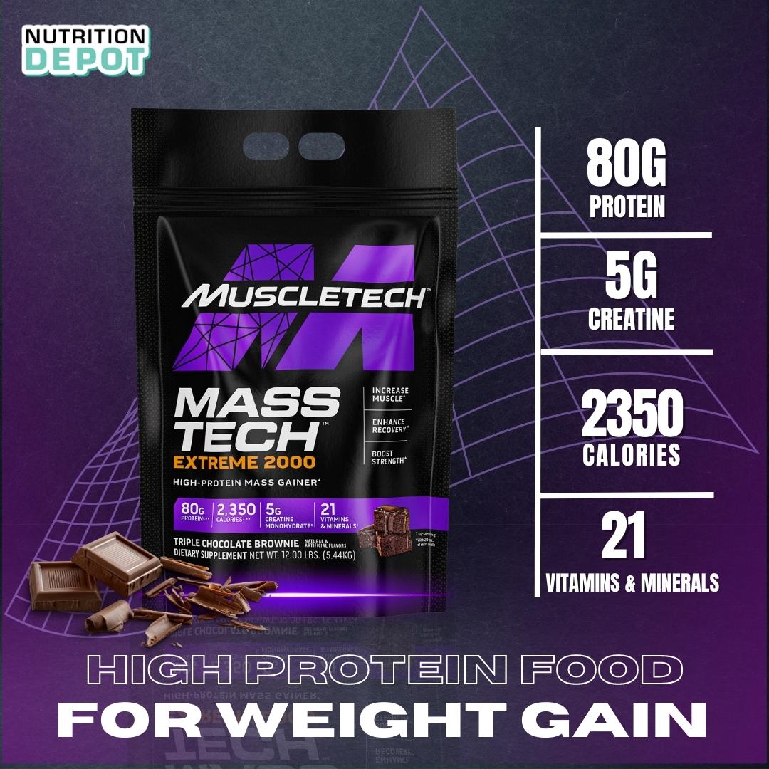 Hình ảnh [QUÀ TẶNG] Sữa tăng cân tăng cơ Mass Tech Extreme 2000 Muscletech - vị Triple Chocolate Brownie - Nutrition Depot