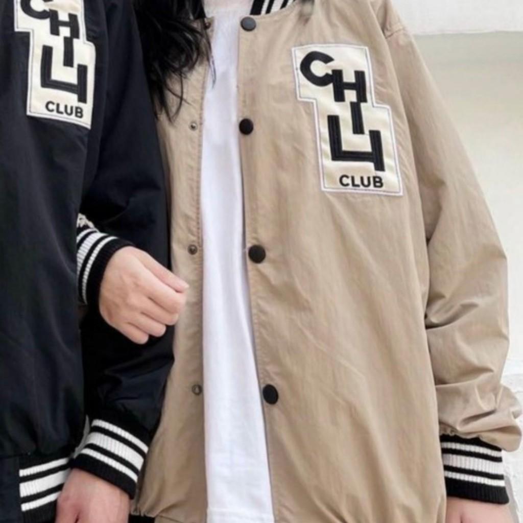 () Áo Khoác Bomber Bóng Chày - Áo Khoác Dù Nam Nữ Unisex CH4CLUB 2 Màu Có Form Rộng XL - LP.STORE