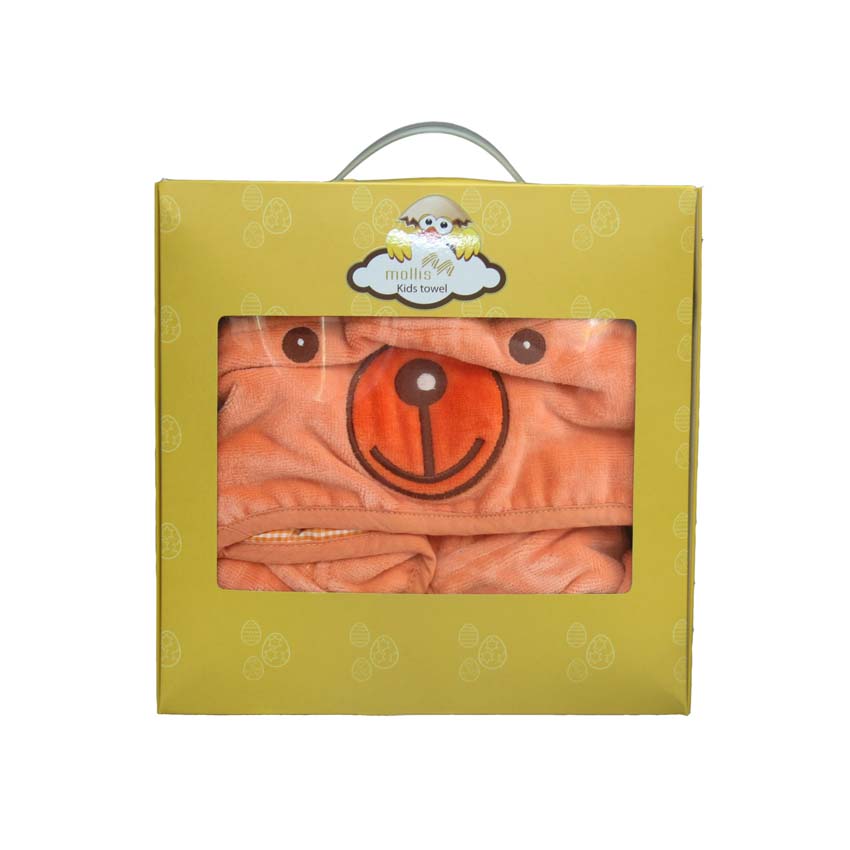 Áo Choàng Có Nón Hình Con Gấu Cho Bé Mollis N28 - 79 cm
