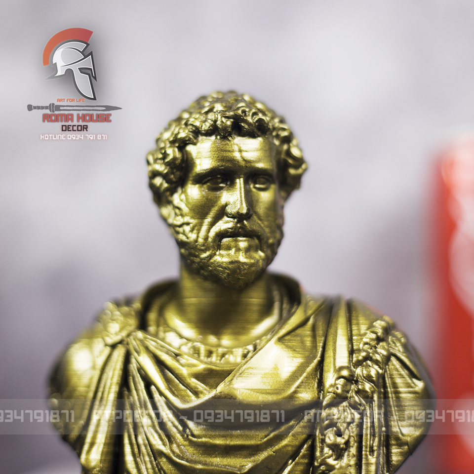 Tượng hoàng đế La mã  Antoninus Pius cao 15cm