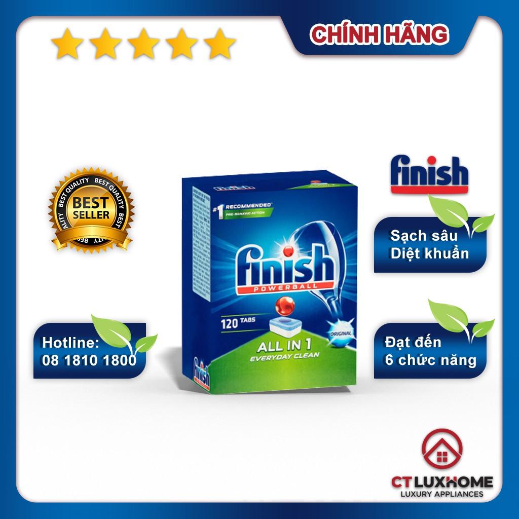 Viên rửa chén bát Finish All In One 120 viên - Hàng chính hãng