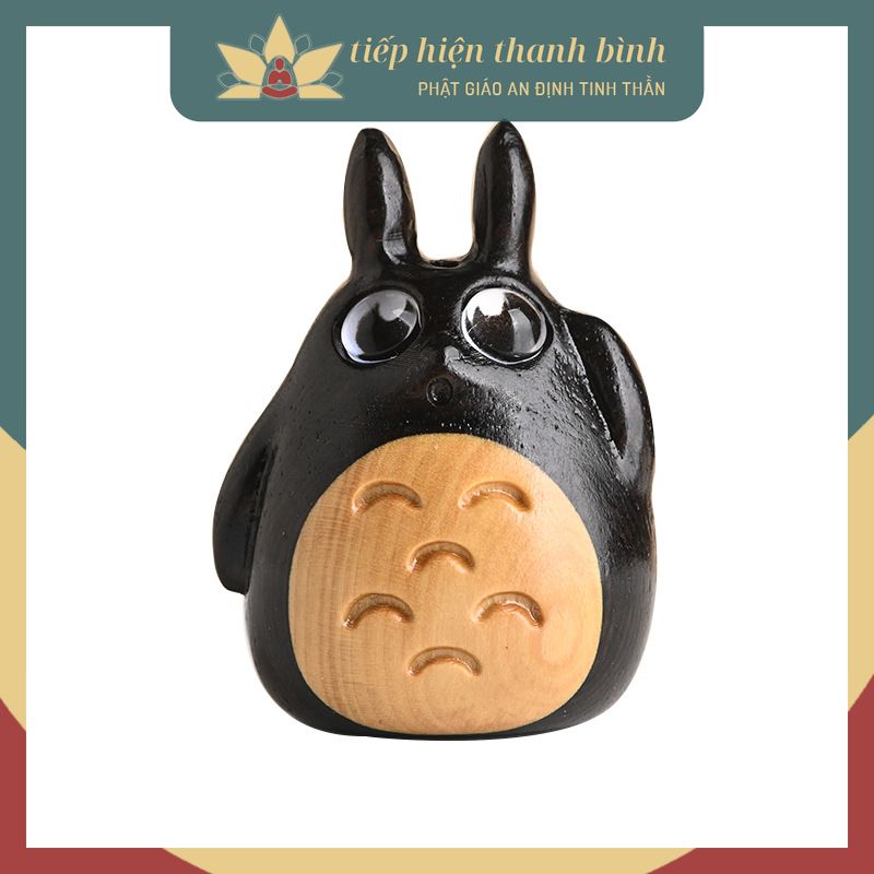 Tượng Totoro Gỗ Mun Làm Móc Khóa