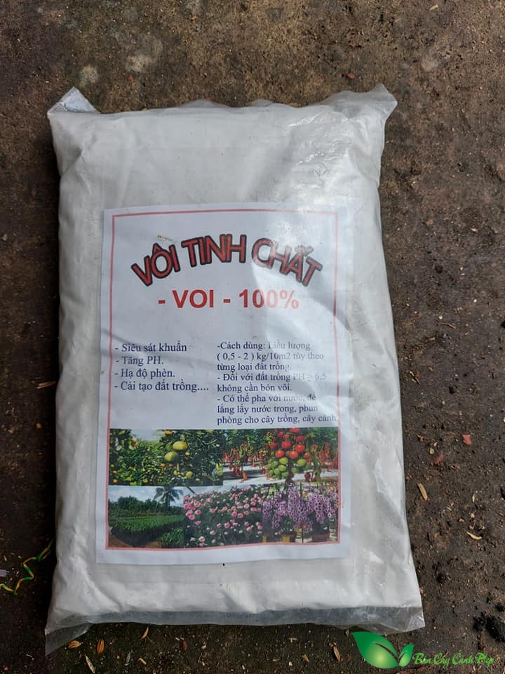 Vôi bột tinh chất xử lý đất trồng 1kg