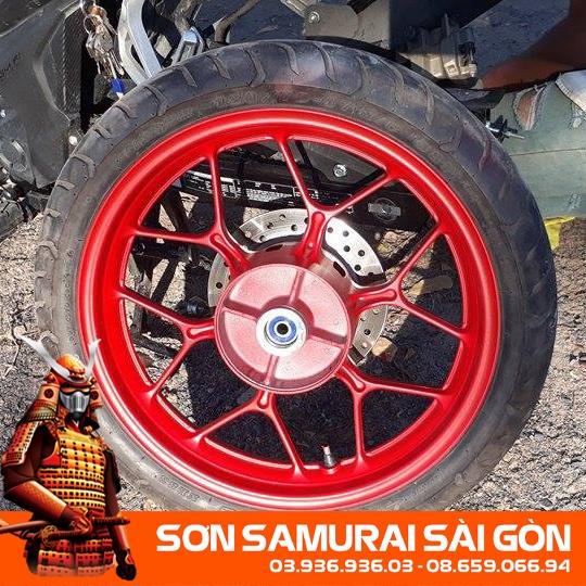 Combo sơn SAMURAI MÀU ĐỎ chính hãng - Sơn phun xe máy SAMURAI SÀI GÒN