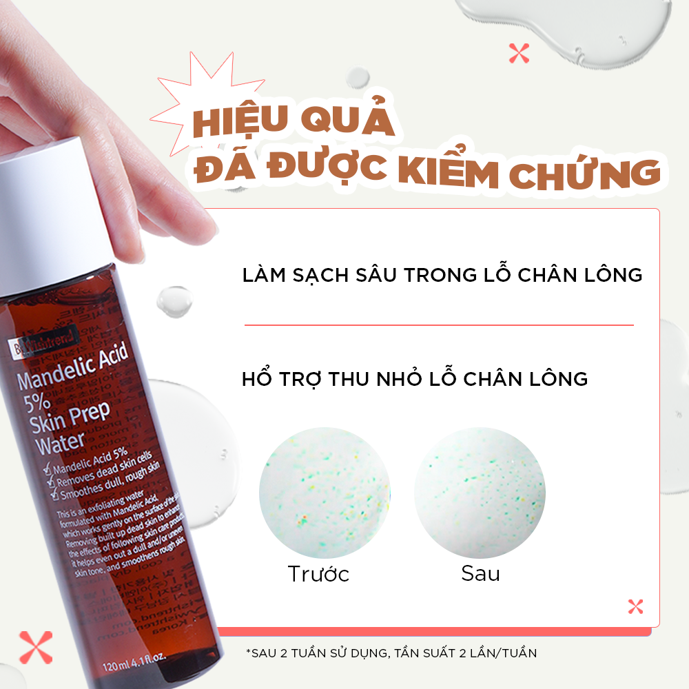 Nước hoa hồng BY WISHTREND MANDELIC ACID 5% SKIN PREP WATER 120ML