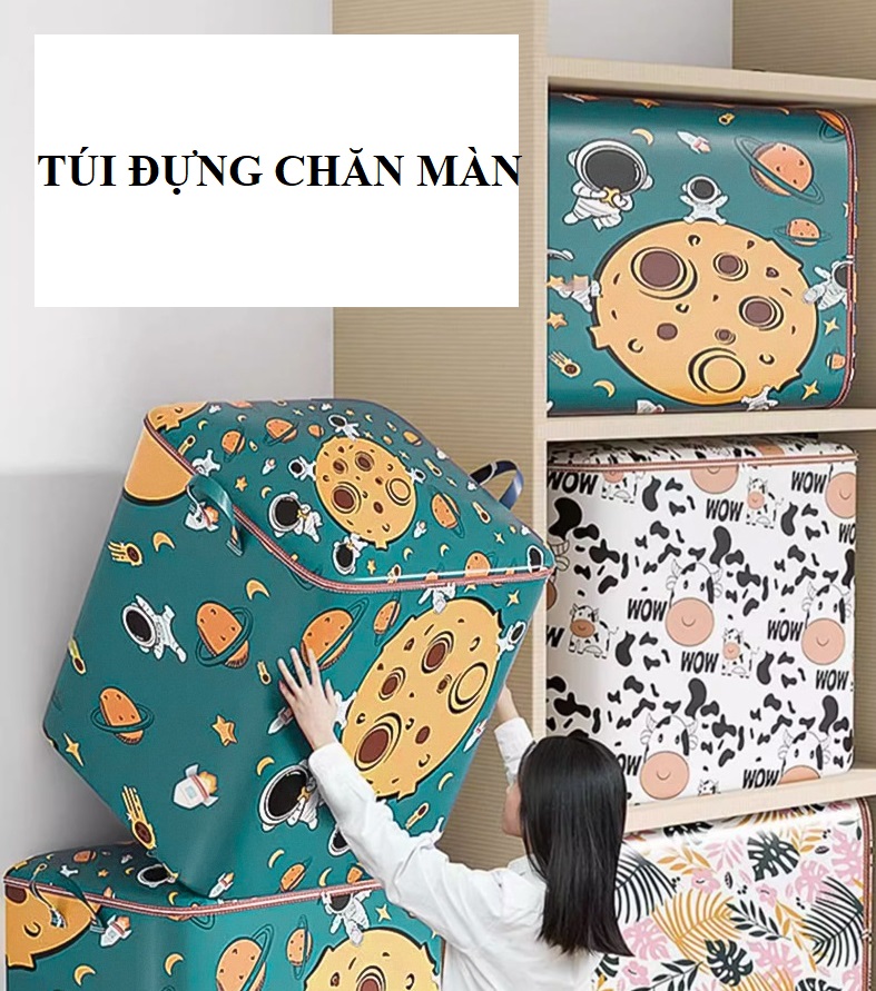 Túi Đựng Quần Áo, Giỏ Vải Đựng Chăn Màn, Giỏ Đựng Đồ Chơi Đa Năng, Gấp Gọn, Nắp Khóa Kéo