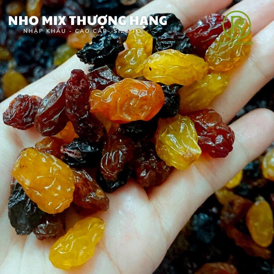 500G Nho Khô 3 Màu Real Food