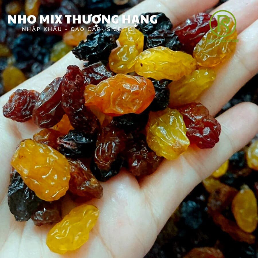 500G Nho Khô 3 Màu Real Food (Mix Raisin)