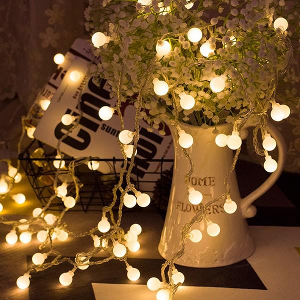 Đèn Led Trang Trí Bóng Tròn Dài 6M - 40 Bóng Trang Trí Noel Lễ Tết