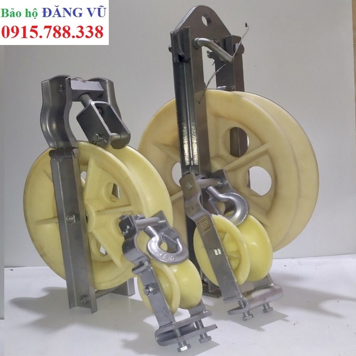 Puly kéo dây cáp điện bánh nhôm 150x80mm