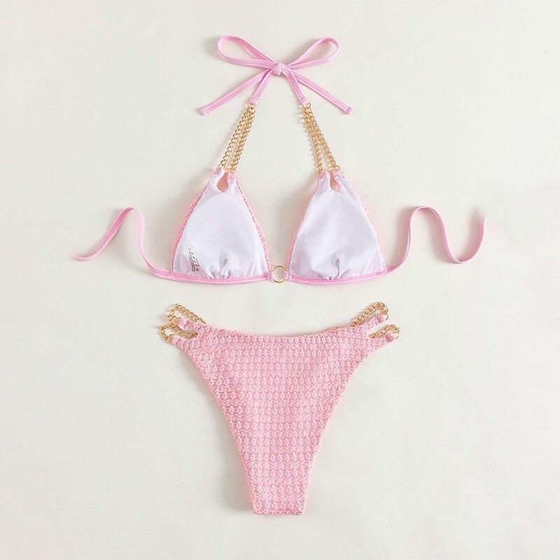 Set bikini hồng baby ngọt ngào sang chảnh