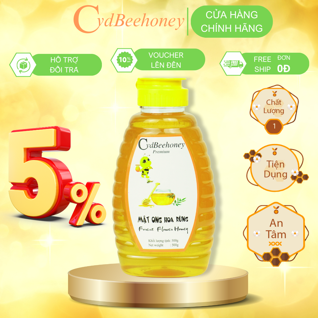 Mật Ong Hoa Rừng 500g CvdBeehoney - Forest Flower Honey