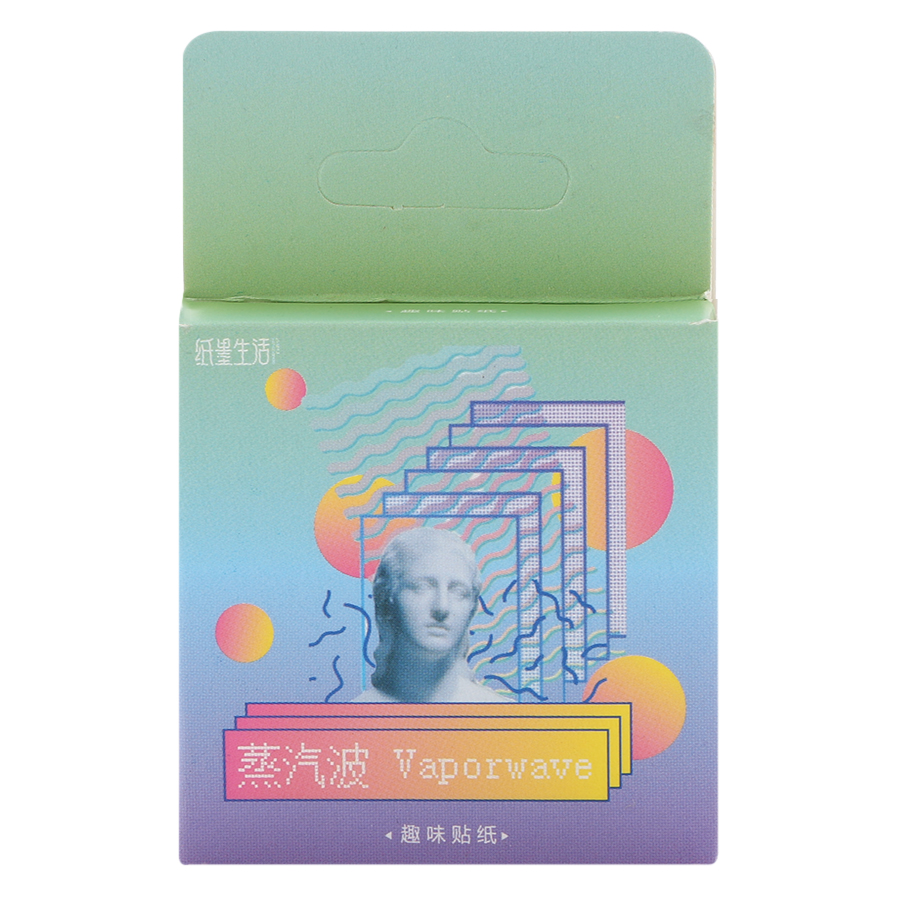 Hộp 46 Miếng Dán Sticker Trang Trí - Chủ Đề Vaporwave