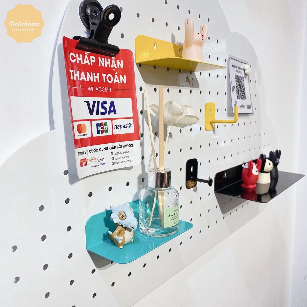 Bảng Pegboard Dola Home hình đám mây trang trí nhà cửa và để đồ đạc ngăn nắp, mẫu mã độc quyền