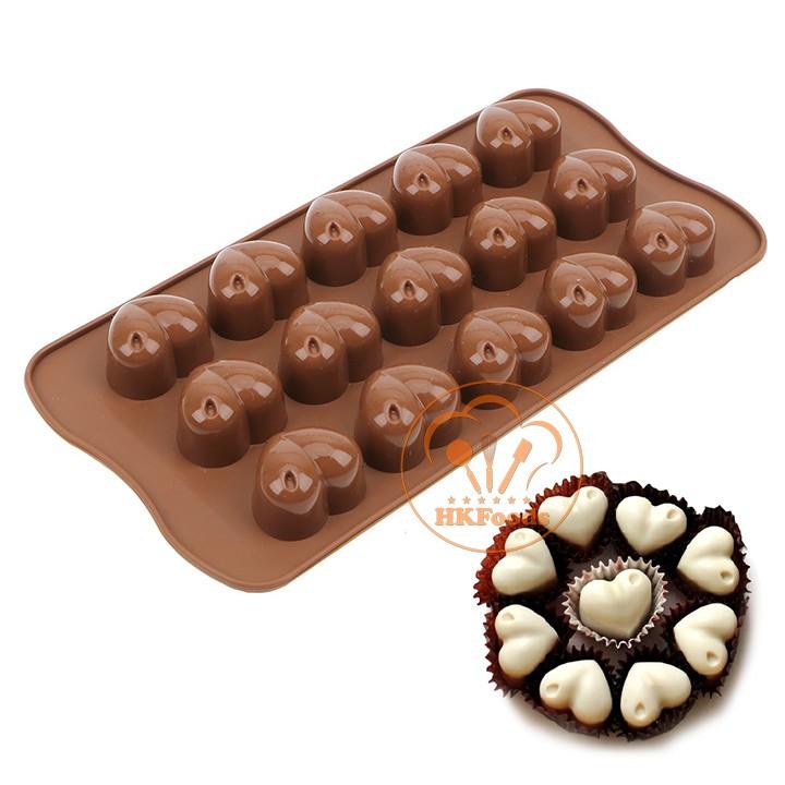 Khuôn Silicon làm thạch rau câu, chocolate, làm bánh Tim Mọng