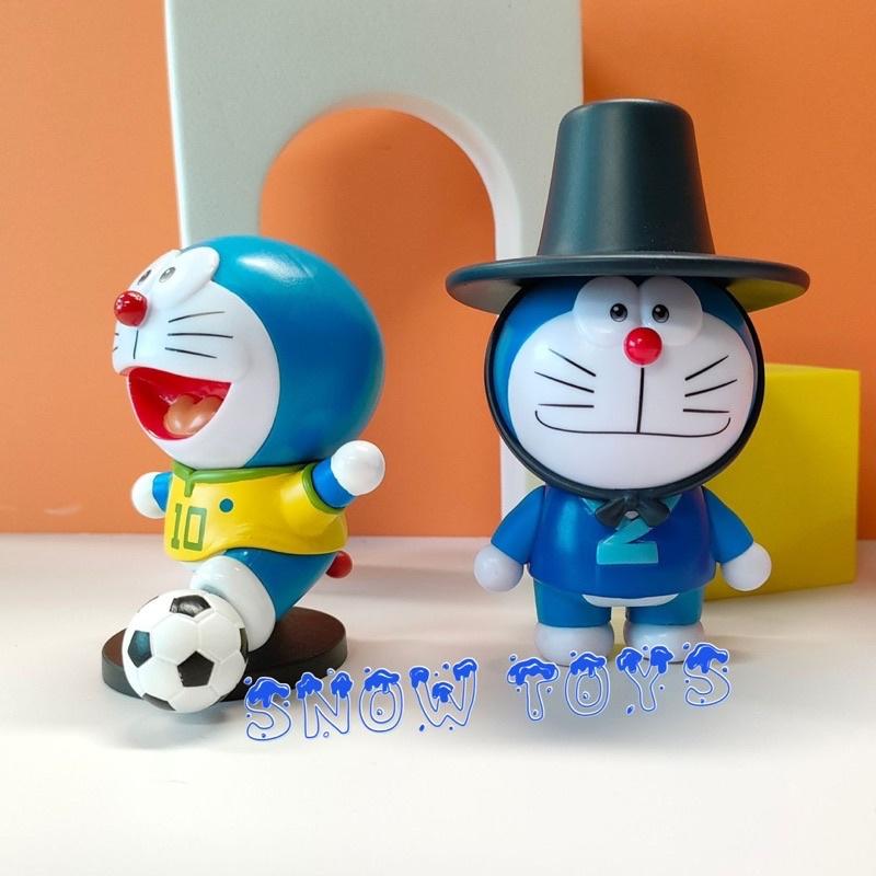 Mô hình Doraemon - 6 tư thế Doremon Cosplay Tượng nữ thần tự do Mỹ boxing búp bê Nga Bóng đá Brazil Ả rập Hàn Quốc