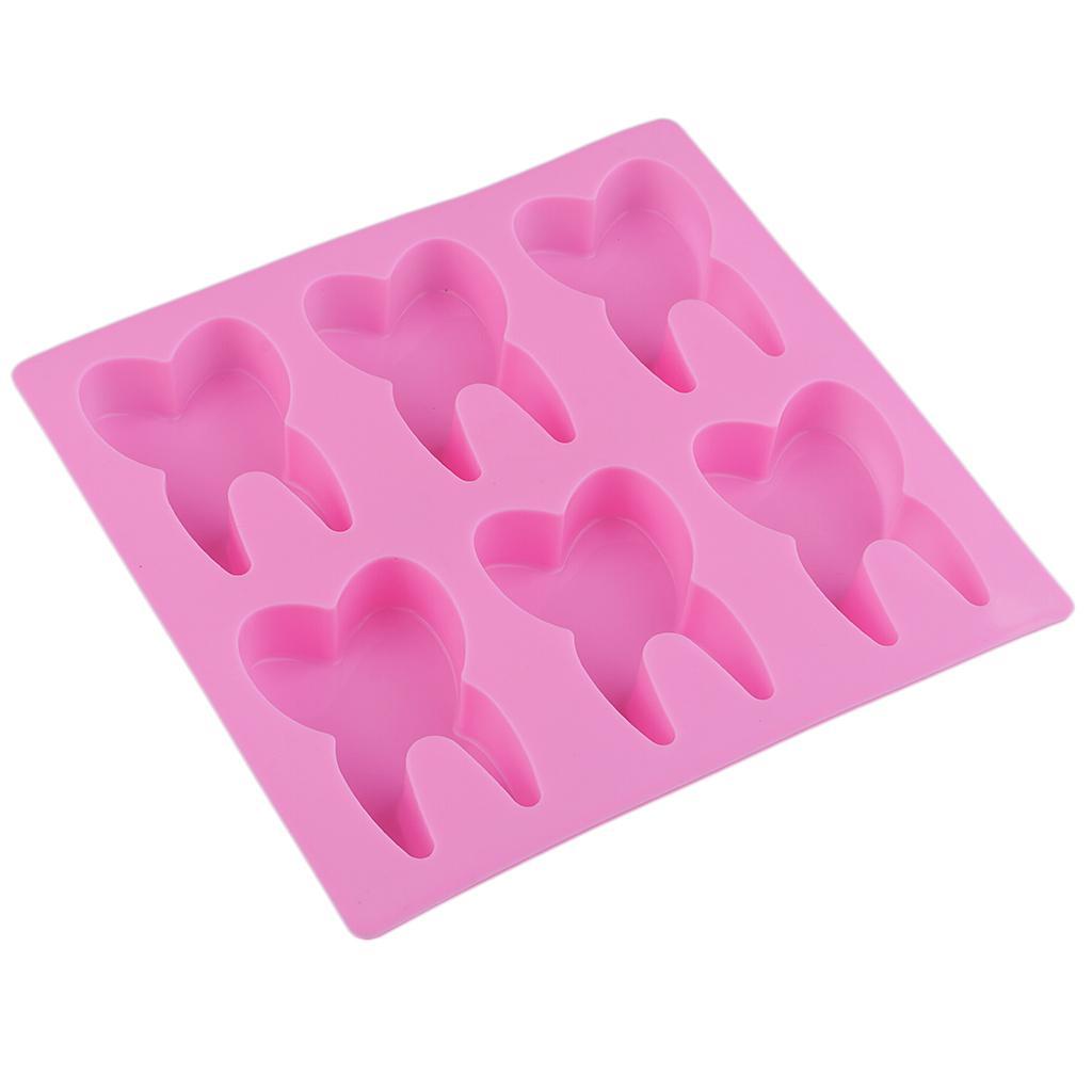 3x Tooth Fondant Sugar Craft Chocolate Cake Candy Baking Moulds