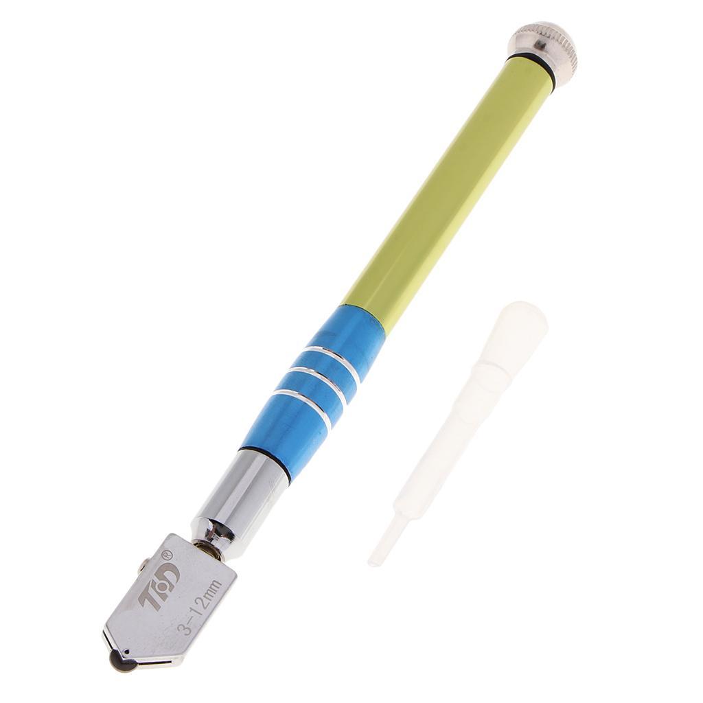 Stainless Steel Tiles Glass Cutter Tool Oil Filled Lubricated Hardened Steel Cutting Wheel Stained Glass Cutting Tool