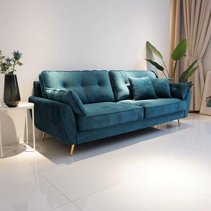 Ghế sofa băng phòng khách dài 1m8 bọc nhung tặng kèm gối