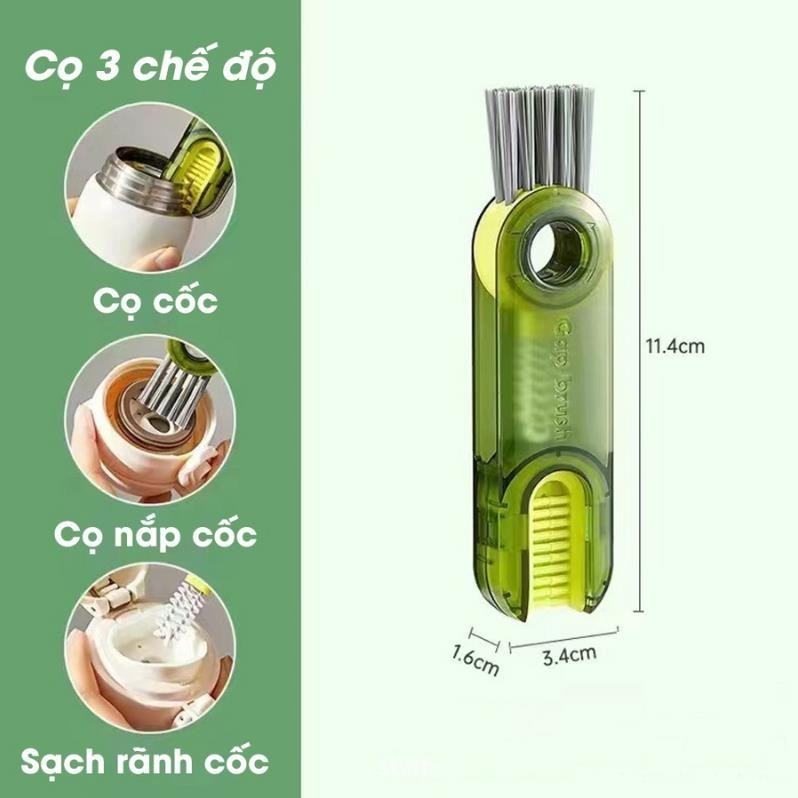 Cọ Rửa Bình, Cọ Rửa Bình Sữa, Rửa Ly 3 Trong 1 Tiện Lợi, Hàng Chính Hãng, Nhỏ Gọn, Đa Năng - JoyMall