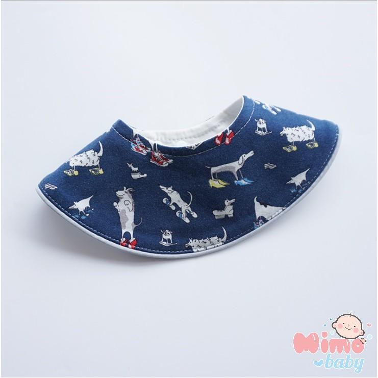 Yếm tròn xoay hình thú cho bé, cotton 100%, style Hàn quốc cho bé.