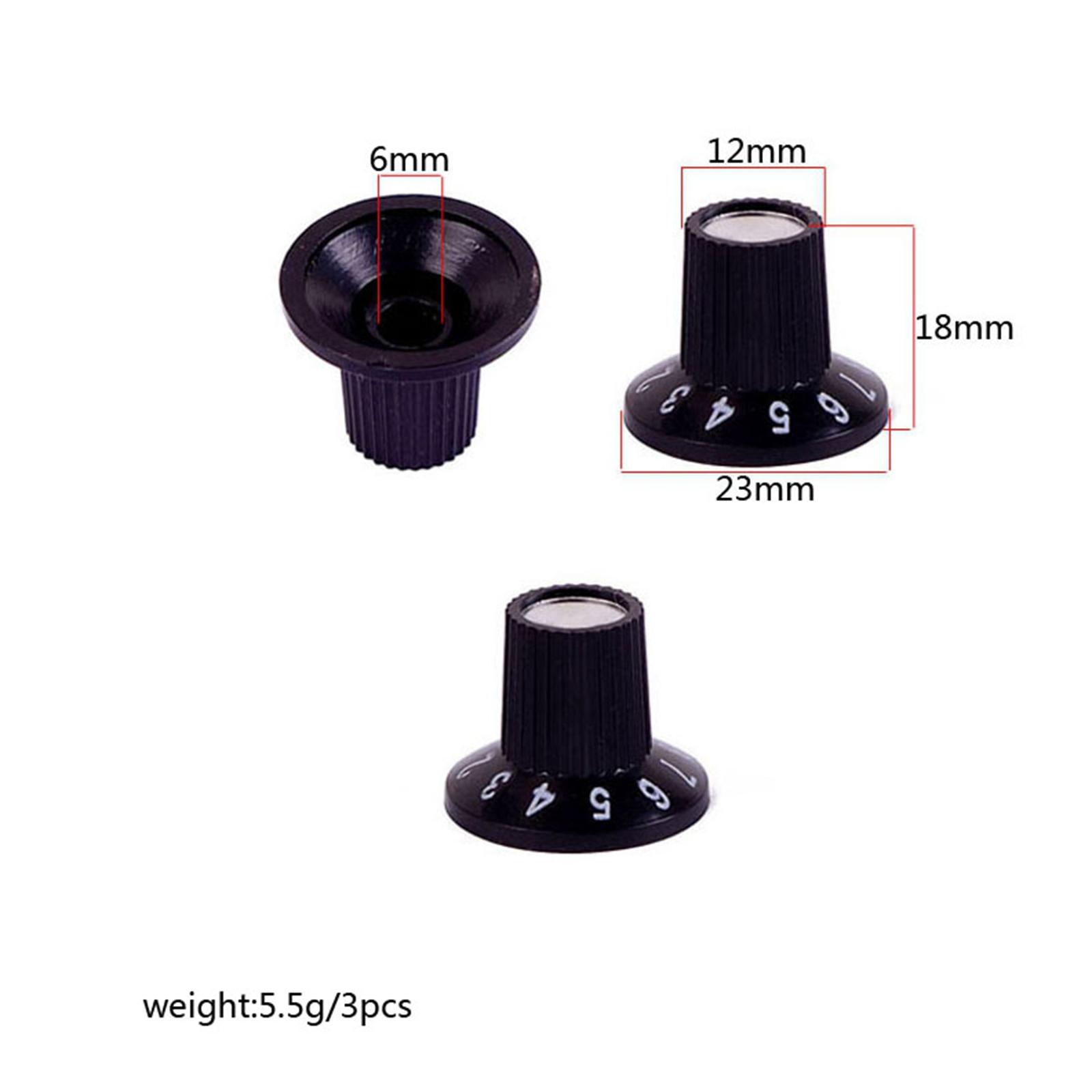 3 Piece Guitar Bass Amp Knobs