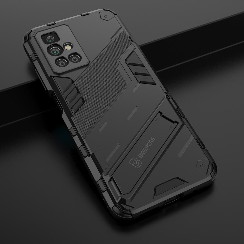 Ốp lưng cho Xiaomi Redmi 10, Ốp chống sốc Iron Man PUNK cao cấp kèm giá đỡ cho Redmi 10 2022