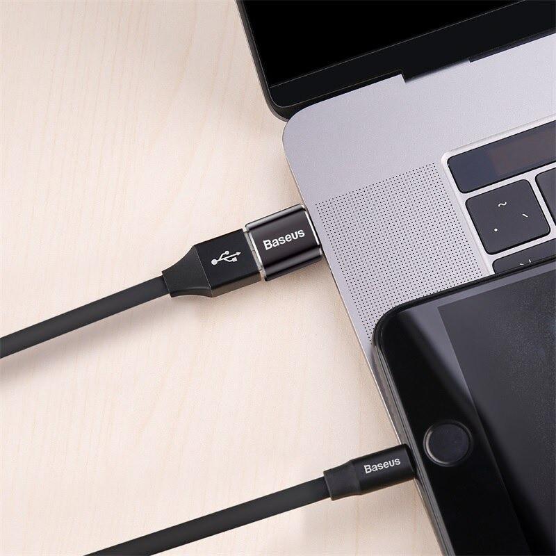 Đầu chuyển đổi OTG Baseus full size cho Laptop, Macbook, Máy tính bảng, Điện thoại