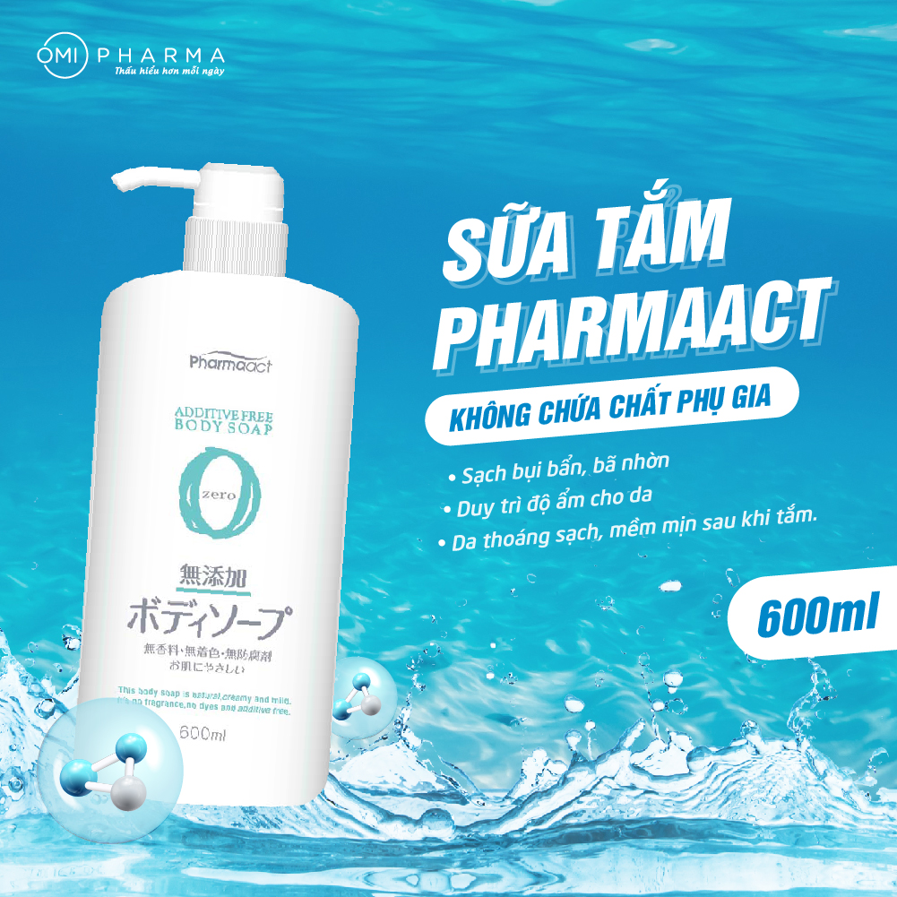 Sữa tắm Pharmaact Nhật Bản không chứa chất phụ gia (Chai 600ml)