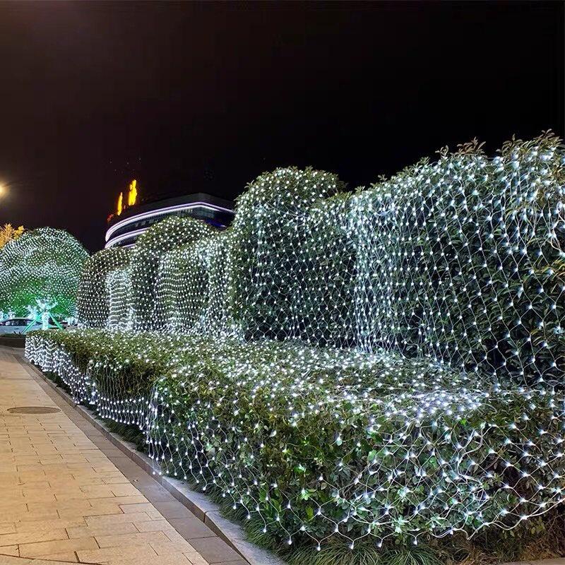 Đèn trang trí Đèn Rèm Lưới Mắt Cáo 1,5x1,5m và Led mành trái tim 2 x 1,5m