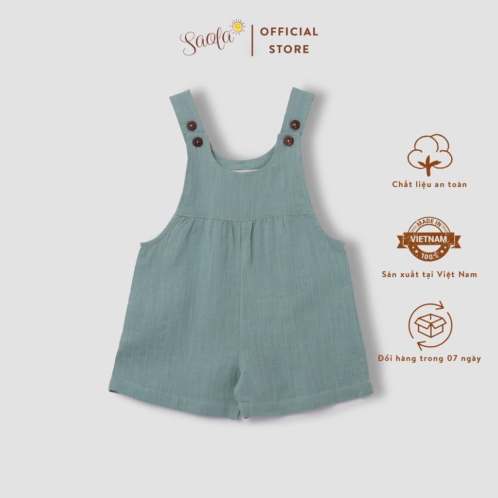 Bộ Áo Liền Quần Jumpsuit Cho Bé Trai/Bé Gái Chất Liệu Linen Cao Cấp - PANDA OVERALLS - JSL001 - SAOLA CLOTHING