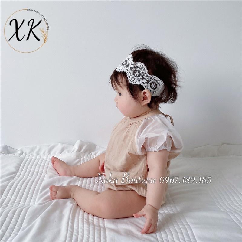 Bodysuit Cộc Tay Bé Gái 0-2 Tuổi Xuka Boutique Set Quần Áo Sơ Sinh 2022 Quảng Châu