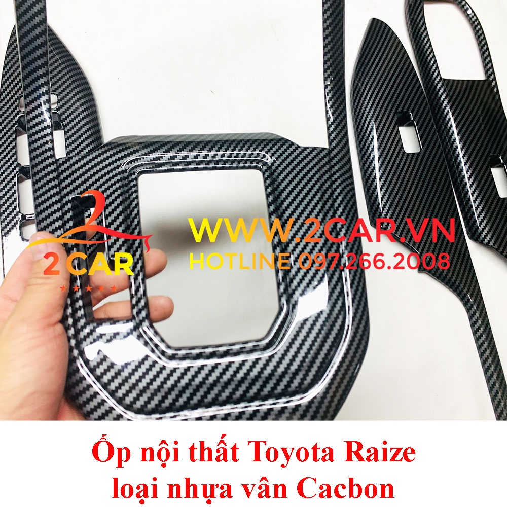 Ốp nội thất Carbon xe Toyota Avanza 2022 2023, Hàng nhựa vân CACBON cao cấp