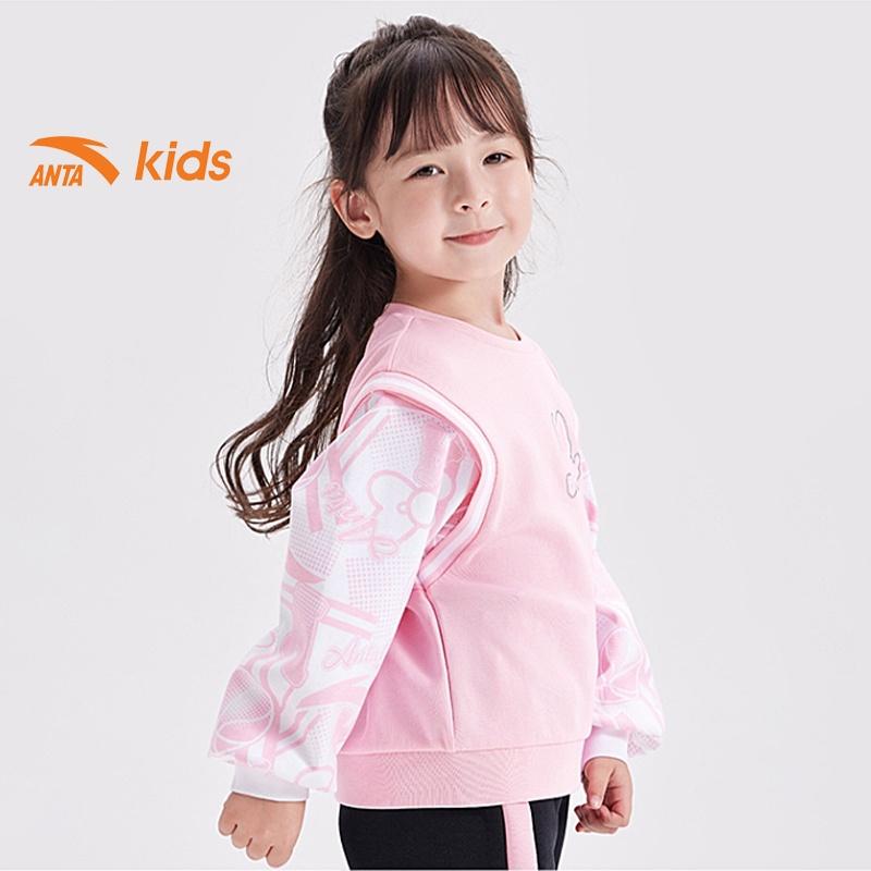 Áo nỉ thời trang bé gái Anta Kids 362239708-2