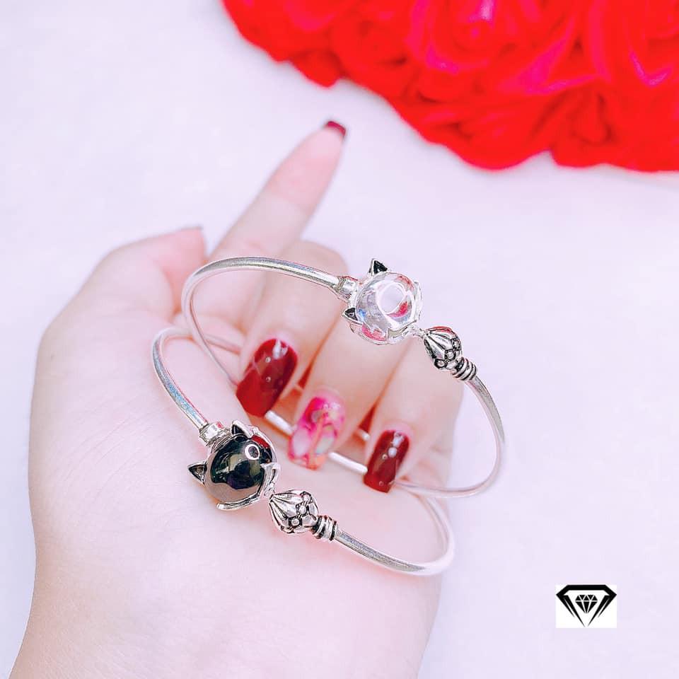 Vòng tay nữ bạc ta mặt hồ ly MS18