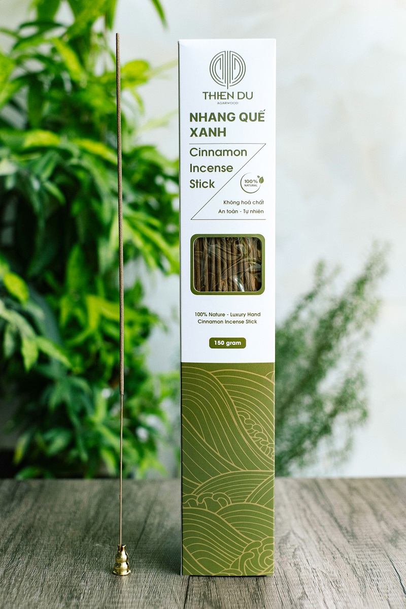 Nhang Lá Quế - Cinnamon Incense Stick - An Toàn Tuyệt Đối, Không Độc Hại, Ít Khói - Thiên Du Agarwood