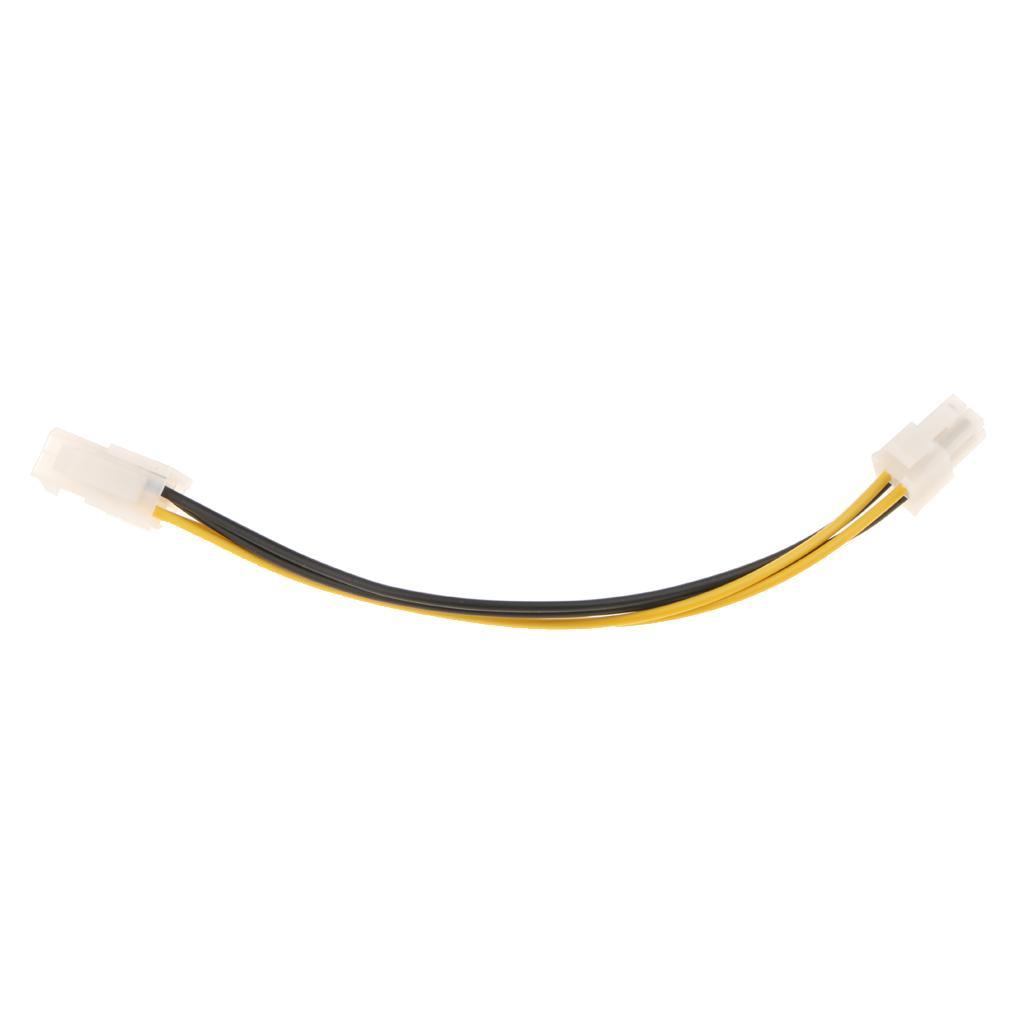 2Pcs 4 Pin Extension Cable Power Supply Motherboard Adapter Extension Cable