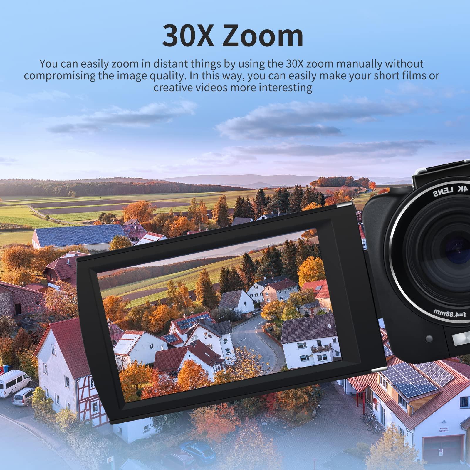 Máy Quay Phim Ordro AX10 4K Camara Chuyên Nghiệp 30MP 60FPS 30X Zoom Kỹ Thuật Số Vlog HỒNG NGOẠI Nhìn Xuyên Đêm WiFi YouTube Quay Video